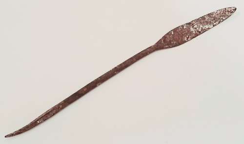 ** Late 19th Century Zulu  `Umkhonto` Forged Iron Throwing Spear Head (46cm).**