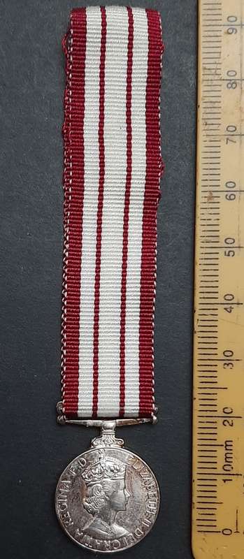 ** 1962 British Naval General Service Miniature Medal w/ Ribbon.**