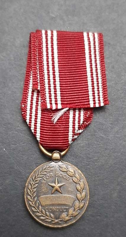 United States Army Good Conduct Miniature Medal with Ribbon