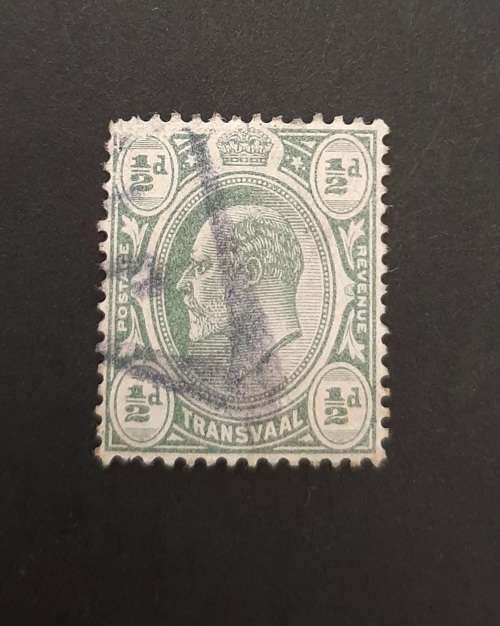 ** 1905 KEVII Transvaal ½d Green Stamp (USED)#2 .**