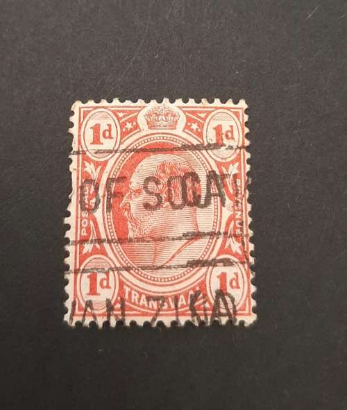 ** 1905 KEVII Transvaal 1d Red Stamp (USED)#1.**