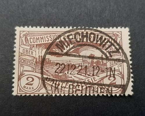 1920 French Zone Upper Silesia 2 Mark Stamp