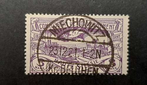 1920 French Zone Upper Silesia 3 Mark Stamp.