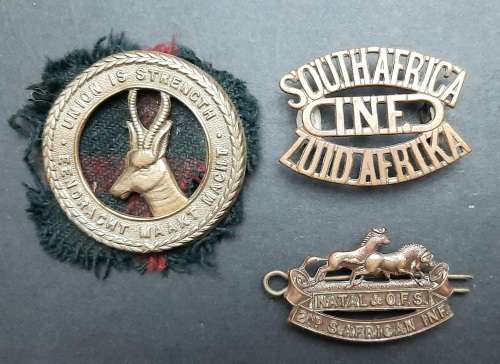 ** WW1 South African Infantry Insignia Lot (1st, 2nd and 4th Regiments).**