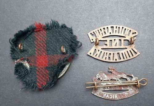 ** WW1 South African Infantry Insignia Lot (1st, 2nd and 4th Regiments).**