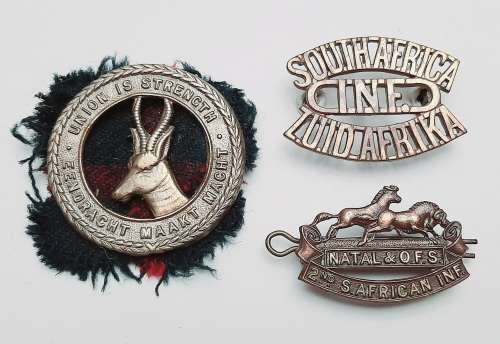** WW1 South African Infantry Insignia Lot (1st, 2nd and 4th Regiments).**