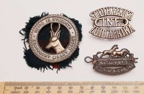 ** WW1 South African Infantry Insignia Lot (1st, 2nd and 4th Regiments).**