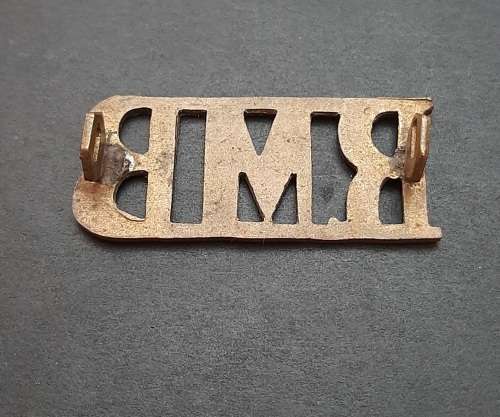 ** WW1 Royal Marines Naval Band Service Shoulder Title(Lugs Intact).**