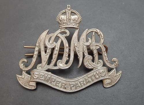 **RARE : 1902-1913  Northern District Mounted Rifles Slouch Hat Badge w/ Pin .**