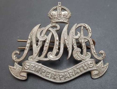 **RARE : 1902-1913  Northern District Mounted Rifles Slouch Hat Badge w/ Pin .**