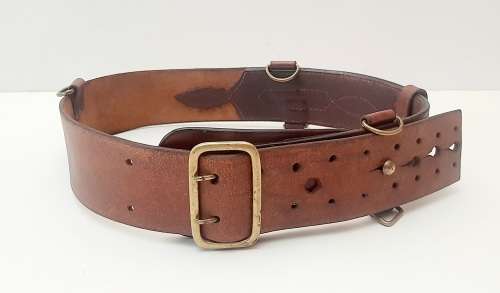 Boer War British Officer's Leather Mounted Infantry Sam Browne Belt - Patt.1897