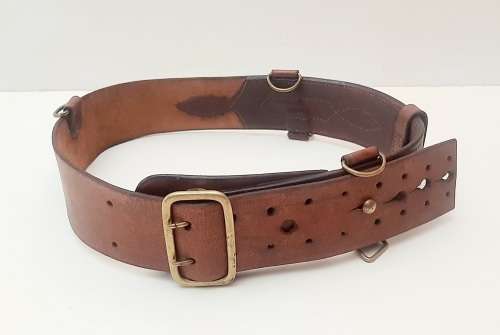 Boer War British Officer's Leather Mounted Infantry Sam Browne Belt - Patt.1897