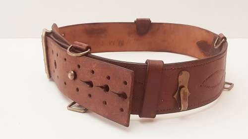 Boer War British Officer's Leather Mounted Infantry Sam Browne Belt - Patt.1897