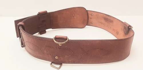 Boer War British Officer's Leather Mounted Infantry Sam Browne Belt - Patt.1897