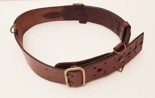 Boer War British Officer's Leather Mounted Infantry Sam Browne Belt - Patt.1897
