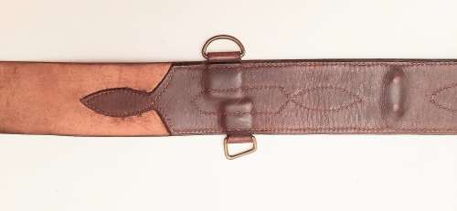 Boer War British Officer's Leather Mounted Infantry Sam Browne Belt - Patt.1897