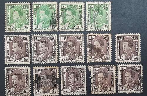 ** Bulk Lot : 1934 / 38 Iraq King Ghasi I  Stamp Series x 26 (USED).**
