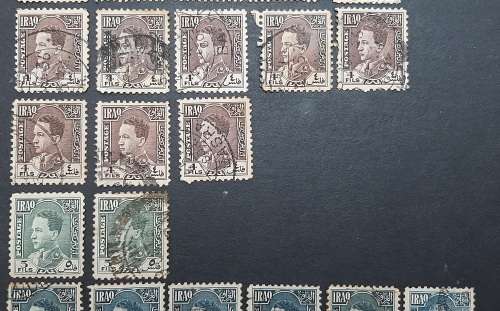 ** Bulk Lot : 1934 / 38 Iraq King Ghasi I  Stamp Series x 26 (USED).**