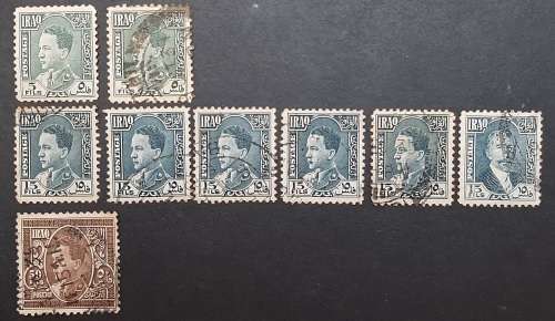 ** Bulk Lot : 1934 / 38 Iraq King Ghasi I  Stamp Series x 26 (USED).**