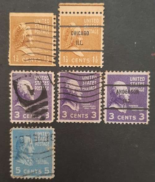 ** Lot 1938 U.S. Presidential Series Stamps x 11 (USED).**
