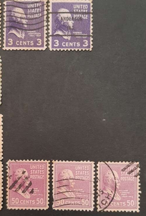 ** Lot 1938 U.S. Presidential Series Stamps x 11 (USED).**