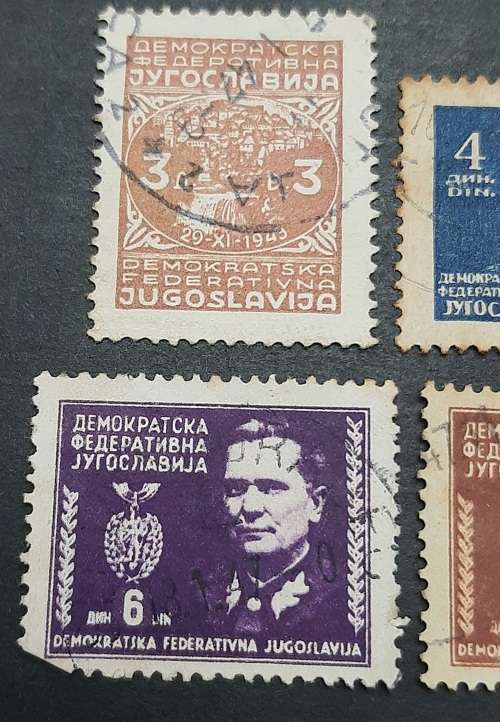 ** 1940-50 Yugoslavia Marshall Tito Stamps x4 (USED).**