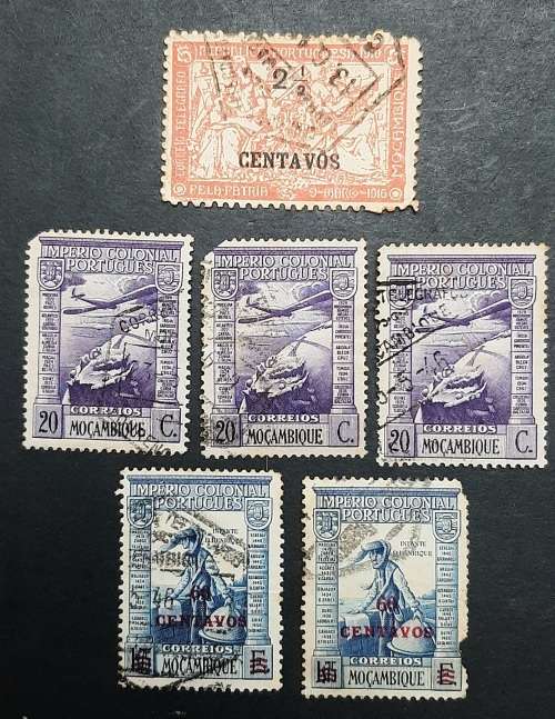 ** Lot 1919 & 1938 Portuguese Colonial Moçambique Stamps x6 (USED).**