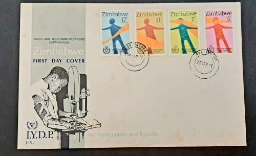 ** 1981 Zimbabwe I.Y.D.P Posts & Telecoms FDC (UNUSED).**
