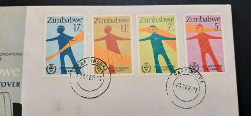 ** 1981 Zimbabwe I.Y.D.P Posts & Telecoms FDC (UNUSED).**