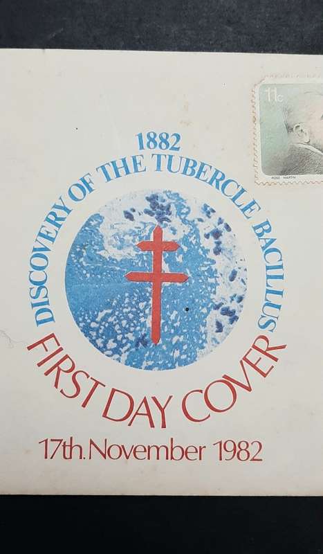 ** 1982 Zimbabwe Discovery of Tubercle FDC w/ Insert Card (UNUSED).**