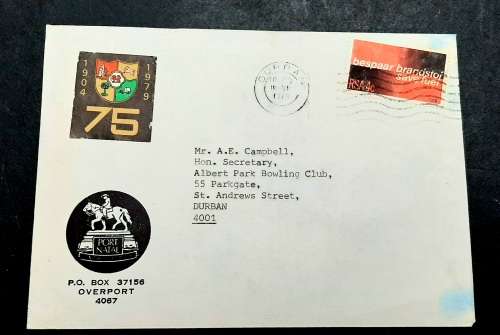 ** 1904 - 1979 Port Natal , Durban Letter Cover (USED).**