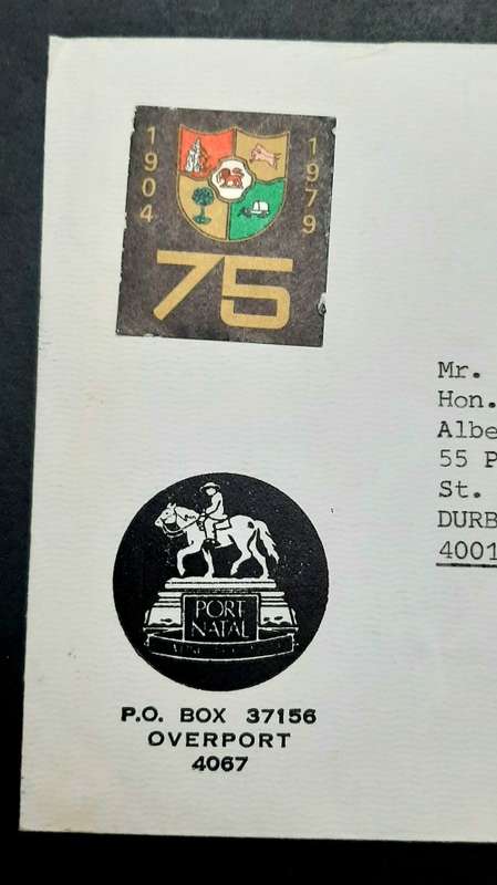 ** 1904 - 1979 Port Natal , Durban Letter Cover (USED).**