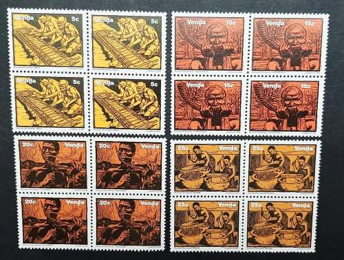 ** 1981 Venda ` Musical Instruments ` Mint Block Sheets x4 .**