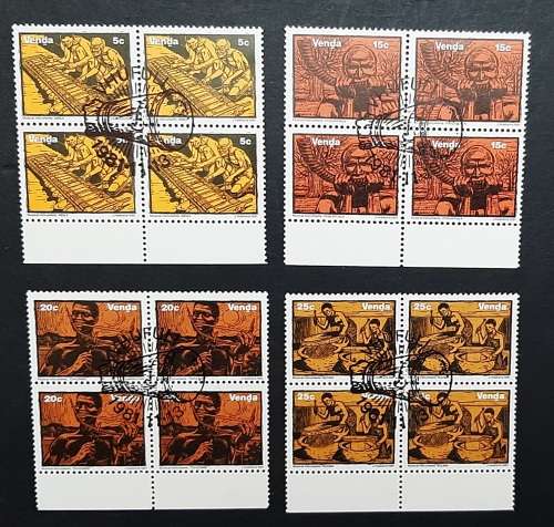 ** 1981 Venda ` Musical Instruments ` Mint Block Sheets x4 .**