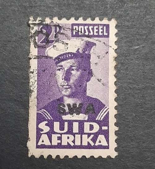 ** 1942 South Africa (Suid-Afrika) 2d Sailor `SWA` Overprint (USED).**