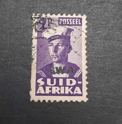 ** 1942 South Africa (Suid-Afrika) 2d Sailor `SWA` Overprint (USED).**