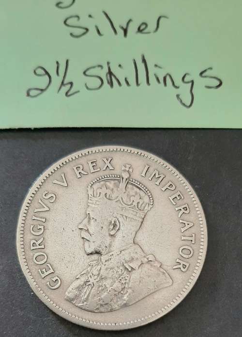 ** 1930 South Africa / Zuid Afrika  KGV 2½ Shillings .800 Silver Coin (VF) **.