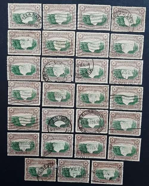 ** 1935 Southern Rhodesia KGV Victoria Falls 2d Stamps x 27 (USED).**