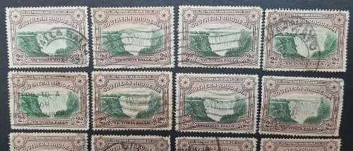 ** 1935 Southern Rhodesia KGV Victoria Falls 2d Stamps x 27 (USED).**