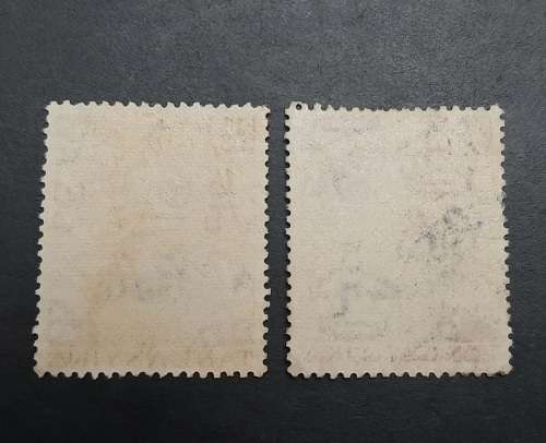 1954 Kenya, Uganda & Tanganyika QEII 1 Shilling Stamps x2