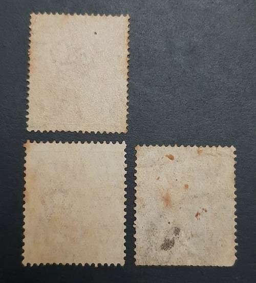 ** 1914 Australia KGV Scarlet 1 Penny & 2d Stamps x3 (USED).**
