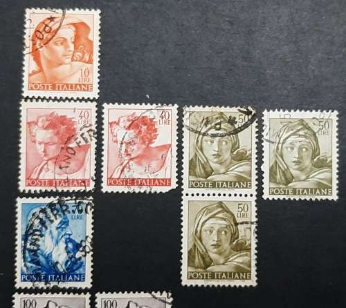 ** 1961 Italy `Michelangelo` Postage Stamps x14 (USED).**
