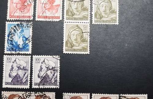 ** 1961 Italy `Michelangelo` Postage Stamps x14 (USED).**