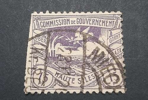 ** 1920 French Zone Upper Silesia 15 Pf Stamp(USED).**