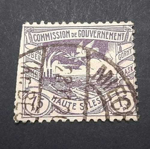 ** 1920 French Zone Upper Silesia 15 Pf Stamp(USED).**