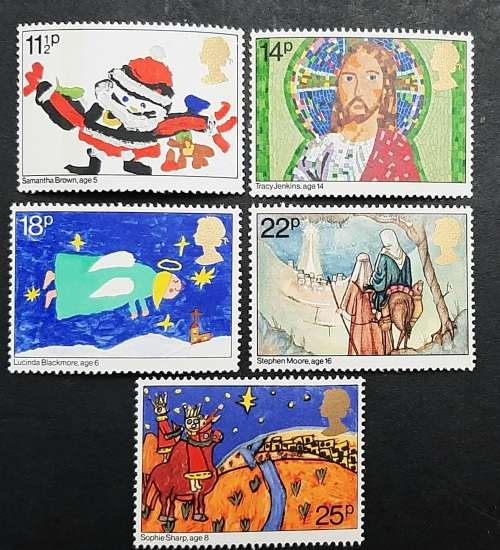 ** 1981 Great Britain Christmas Stamps Complete x 5 (MINT)