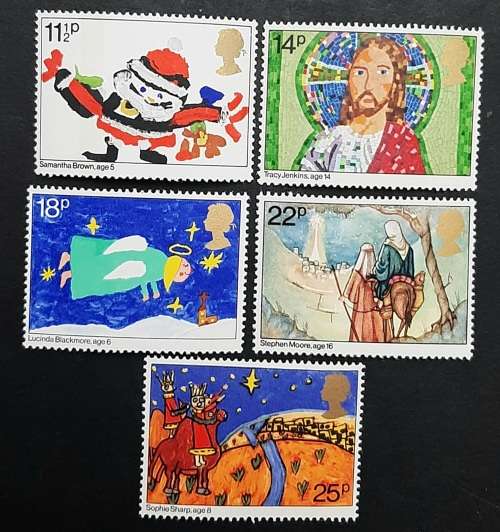 ** 1981 Great Britain Christmas Stamps Complete x 5 (MINT)