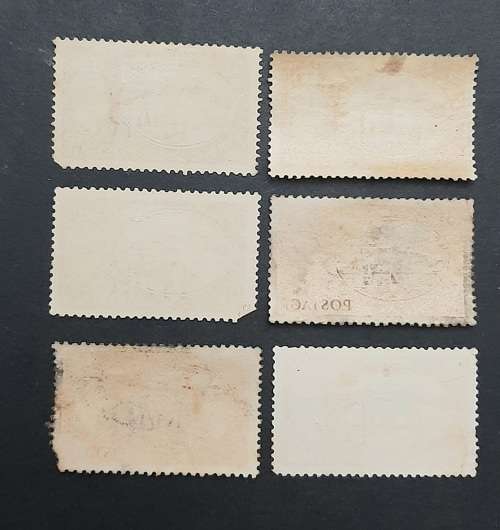 ** 1951 Great Britain KGVI 5 Shilling Stamps x 6 (USED).**