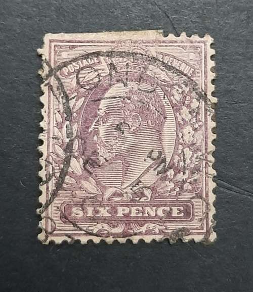 ** 1902 Great Britain KEVII 6d Purple Stamp (USED).**