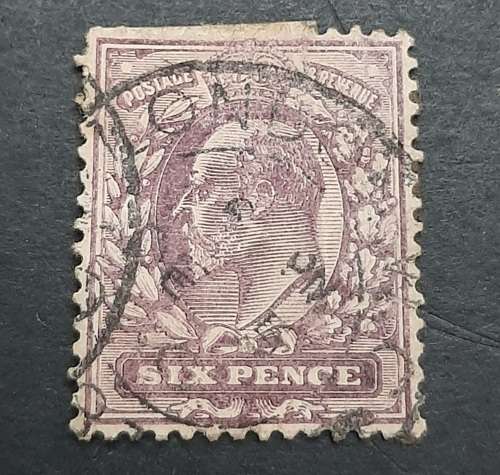 ** 1902 Great Britain KEVII 6d Purple Stamp (USED).**
